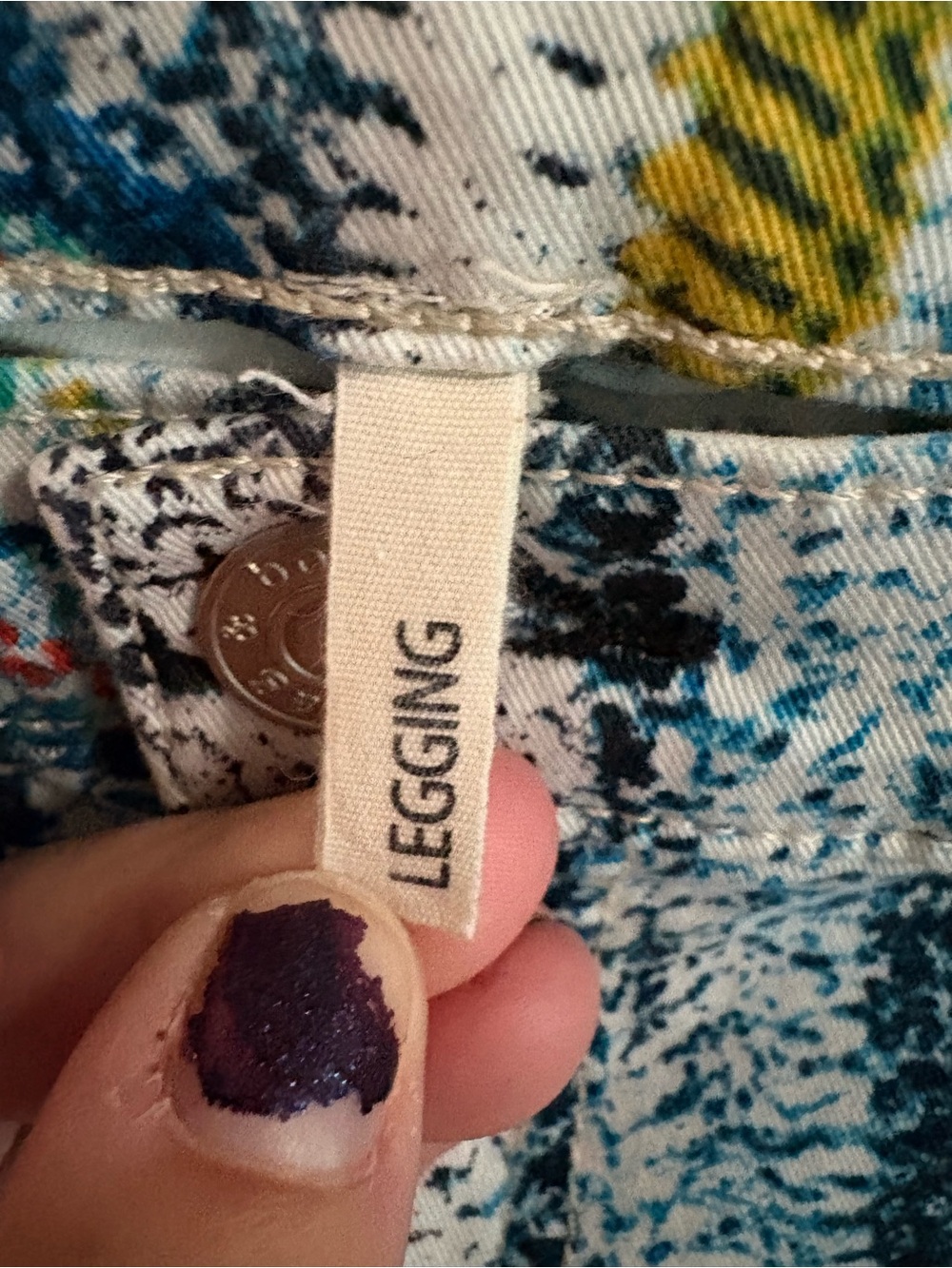 rag & bone/JEAN surf knit print Geometric Multicolor Stretch legging jeans 31 - Picture 5 of 8